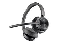 Voyager 4300 UC series - náhlavní souprava - náhlavní - Bluetooth - bezdrátový, kabelové - USB-C - černá - certifikováno pro Microsoft Teams, certifikováno pro Zoom