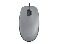 Myš - pravák a levák - optický - 3 tlačítka - kabelové - USB-A - středně šedá