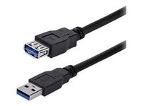 Male to Female USB 3 Extension Cable Cord 1 m (USB3SEXT1MBK) - Prodlužovací šňůra USB - USB typ A (M) do USB typ A (F) - USB 3.0 - 1 m - černá - pro P/N: BNDDKT30CAHV, SV211DPUA4K, SV211HDUA4K, USB2001EXT2NA, USB2002EXT2NA, USB2004EXT2NA