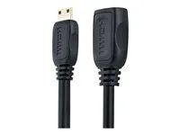 Mini HDMI to HDMI Converter - HDMI adaptér - HDMI se zdířkami (female) do 19 pin mini HDMI Type C s piny (male) - 1.3 cm - odstíněný - černá - pro P/N: HDMM30CM