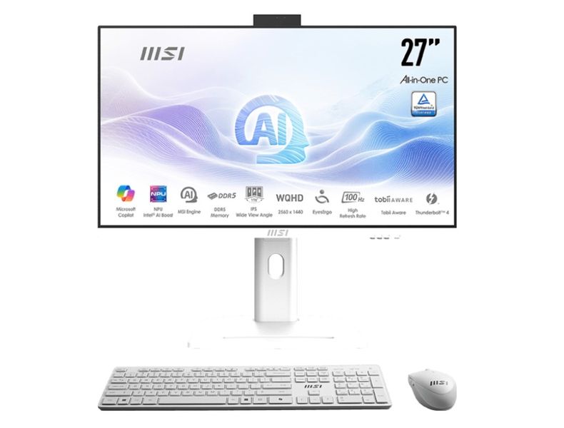 MSI Modern/AM273QP AI 1UM-402EU/27"/QHD/U5-125H/16GB/512GB/Intel int/W11H/Bílá/3R