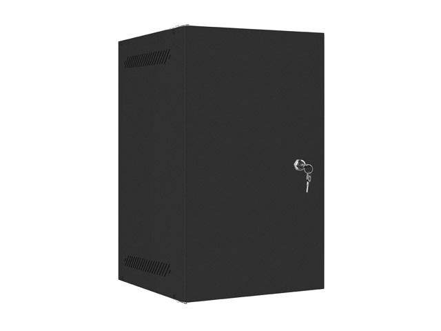 Lanberg racková skříň 10" pro montáž na stěnu 9u/280x310 pro vlastní montáž s kovovými dveřmi černá