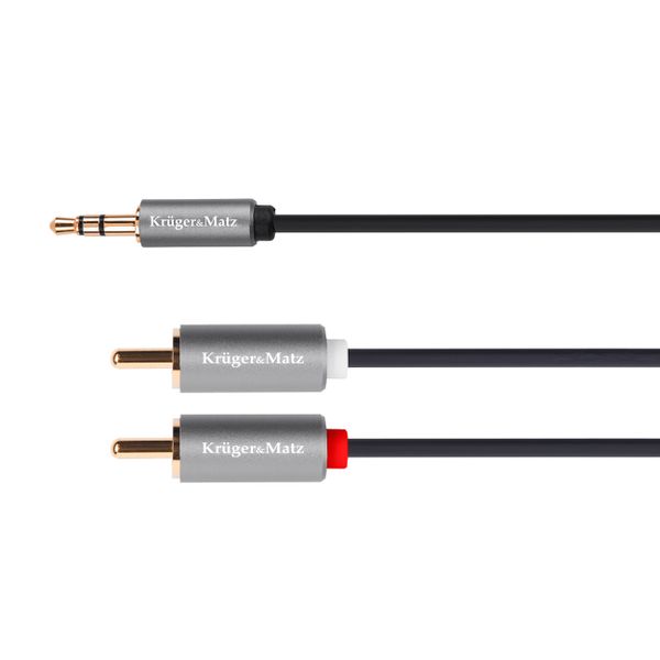 Kabel Jack 3.5mm stereo/2x Cinch 1,8 m KRUGER & MATZ KM1214 Basic