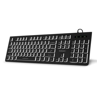 EVOLVEO K1010, klávesnice s bílým podsvícením,