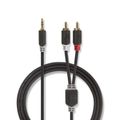 Kabel Jack 3,5mm stereo/2x Cinch 10m NEDIS CABW22200AT100