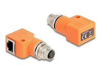 M12 Adapter A-coded 8 pin female to RJ45