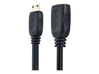 Mini HDMI to HDMI Converter - HDMI adaptér - HDMI se zdířkami (female) do 19 pin mini HDMI Type C s piny (male) - 1.3 cm - odstíněný - černá - pro P/N: HDMM30CM