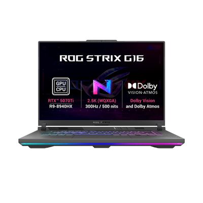 ASUS ROG Strix G16/G614PR-TS150Z/R9-8940HX/16"/2560x1600/32GB/1TB/RTX 5070Ti/bez OS/Gray/2R