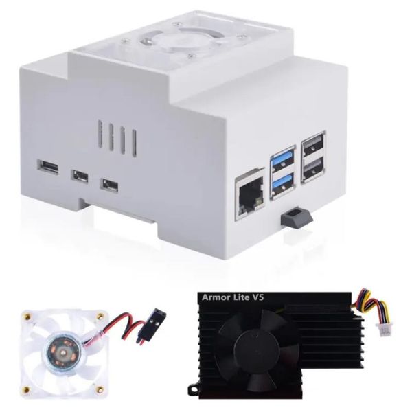 RASPBERRY Pi 5 DIN Krabička s chladičem (DSK018)