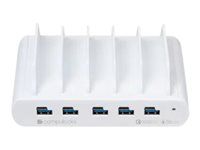 Dobíjecí stanice - 150 watt - 10 výstupní konektory (5 x USB-C, 5 x 4 pinový USB typ A) - Evropská Unie