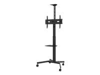 Vision VFM-F19 - Vozík - nastavitelná výška - pro LCD displej / mini PC - ocel - pískovaný cerný - velikost obrazovky: 31"-80"