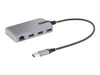 USB Expansion Hub w/ Ethernet Adapter (5G3AGBB-USB-A-HUB) - Rozbočovač - 3 x USB 3.2 Gen 1 + 1 x micro-USB + 1 x 10/100/1000 - desktop