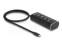 4 Port USB 10 Gbps Hub with USB Type-C