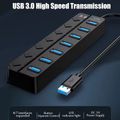 MEGATECH, 7x USB (3) Hub, USB-A, vypínač