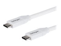 6 ft / 2m - 5A PD - M/M - White - USB 2.0 - USB-IF Certified - USB Type C Cable - USB C Charging Cable (USB2C5C2MW) - USB kabel - USB-C (M) do USB-C (M) - Thunderbolt 3 / USB 2.0 - 5 A - 2 m - bílá