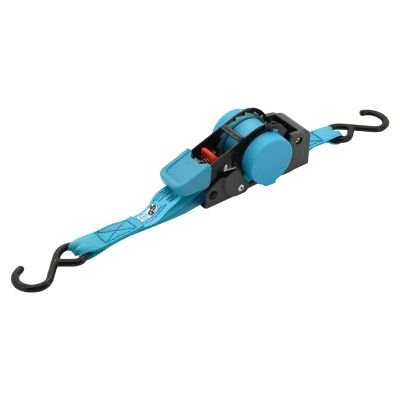 Upínací popruh s ráčnou a háky COMPASS 02260 samonavíjecí 2m