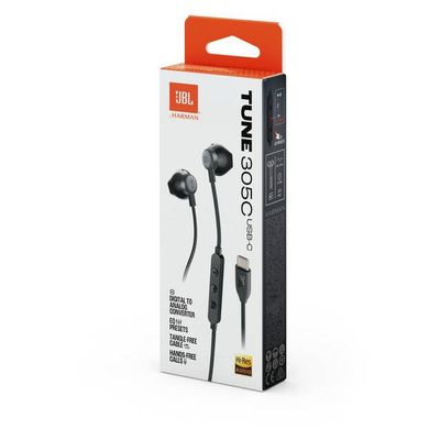 JBL Tune 305 USB-C, Sluchátka, černá