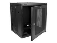 12U Vented Cabinet (RK1224WALHM) - Rozvaděčová skříň - montáž na stěnu - černá - 12U