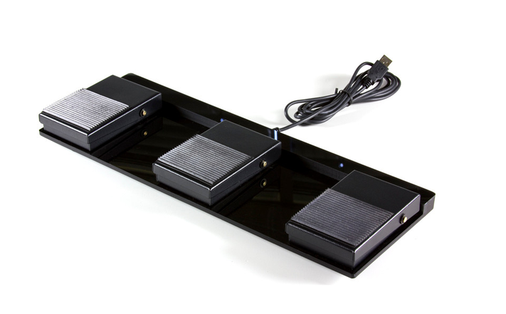Scythe USB Foot Switch II Triple USB 3FS-2 – programovateľný USB nožný pedál, 3 tlačidlá