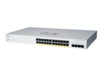 Cisco Business 220 Series CBS220-24FP-4X - Prepínac - inteligentní - 24 x 10/100/1000 (PoE+) + 4 x 10 Gigabit SFP+ (uplink) - Lze montovat do rozvadece - PoE+ (382 W) - repasováno