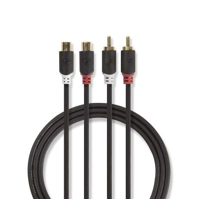 Kabel 2x Cinch konektor/2x Cinch zdířka 2m NEDIS CABW24205AT20