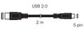 Kabel TIPA USB 2.0 A/Mini USB 1,8m černý