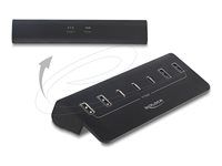 Delock - Rozbočovač - 10 Gbps - 3 x USB-C 3.2 Gen 2 + 4 x USB-A 3.2 Gen 2 - desktop