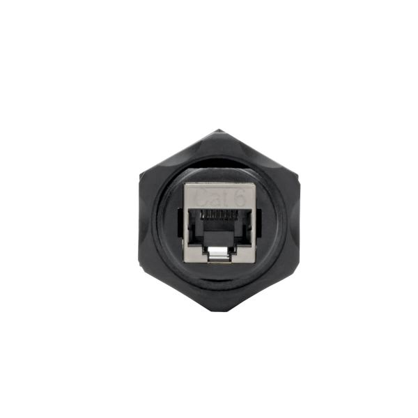 Spojka, připojení Ethernet zařízení v průmyslu, IP68, montáž do panelu, Cat5/Cat6 Samice/Samice