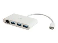 3-Port USB Hub - Rozbočovač - 3 x SuperSpeed USB 3.0 + 1 x USB-C + 1 x 1000Base-T - desktop