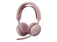 Logitech Zone Wireless 2 ES - Náhlavní souprava - náhlavní - Bluetooth - bezdrátový, kabelové - odstranení šumu - USB-C - růžová - certifikováno pro Microsoft Teams