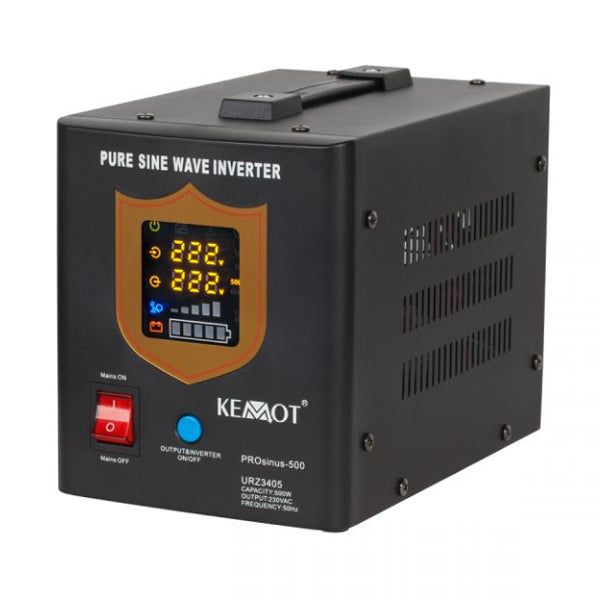 Zdroj záložní KEMOT PROsinus-800 12V 230V 800VA 500W Black