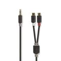 Kabel Jack 3,5mm stereo/2x Cinch 0,2m NEDIS CABW22250AT02
