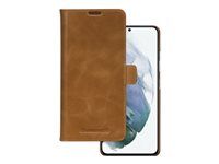 Pouzdro s klopou pro mobilní telefon - kůže full-grain - bronz - pro Samsung Galaxy S21+ 5G