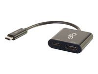 C2G USB C to 4K HDMI Adapter with Power Delivery - Externí video adaptér - USB-C - HDMI - cerná
