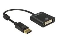 Adaptér DisplayPort - DisplayPort (M) do DVI-I (F) - 20 cm - černá