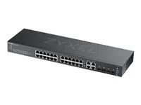 Přepínač - řízený - 24 x 10/100/1000 + 4 x kombinace Gigabit SFP - Lze montovat do rozvaděče