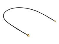 Kabel antény - MHF/U.FL zástrčka úhlový do MHF4/HSC zástrčka úhlový - 10 cm - koaxiál - černá