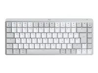 Klávesnice - podsvícená - bezdrátový - Bluetooth LE - QWERTY - US mezinárodní - klávesový spínač: funkce Tactile Quiet - bledě šedá
