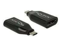 Video adaptér - USB-C (M) do DisplayPort (F) - DisplayPort (Alt Mode) - podpora 4K60 Hz (3840 x 2160) - černá