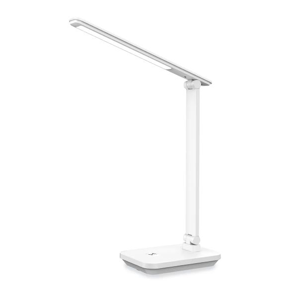 Platinet PDL6731W stolní LED lampa 5W stmívatelná, integrovaná baterie 6000mAh, USB port, bílá