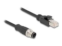 M12 Cable D-coded 4 pin male to RJ45 mal
