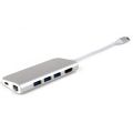LMP USB-C mini Dock 8-port - Silver Aluminium