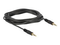 Audio kabel - mini-phone stereo 3.5 mm s piny (male) do mini-phone stereo 3.5 mm s piny (male) - 3 m - černá