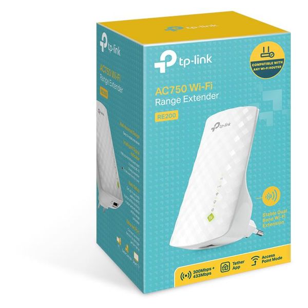 TP-Link RE200 AC750 Dual Band Bezdrátový extendér