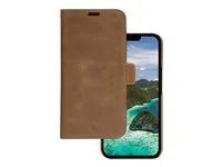 Pouzdro s klopou pro mobilní telefon - kůže full-grain - bronz - pro Apple iPhone 14 Plus