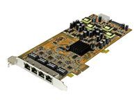 PCIe Network Card - PoE / PoE+ Up to 25W Per Port - PCIe NIC - Gigabit Ethernet Card (ST4000PEXPSE) - Síťový adaptér - PCIe x4 - Gigabit Ethernet x 4