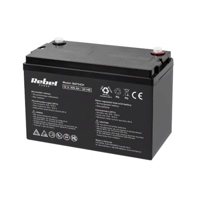 Olověná baterie 12 V 100 Ah REBEL BAT0421