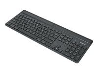 Klávesnice - udržitelné získávání energie - antibakteriální - podsvícení - bezdrátový - Bluetooth 5.0 - AZERTY - francouzská - klávesový spínač: Scissor-Key - černá - recycled packaging