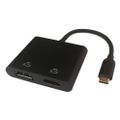 DELTACO Adaptér USB Type C/HDMI, DP, černý