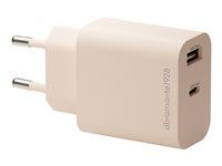 Síťový adaptér - 20 watt - 2 výstupní konektory (USB-C, USB) - béžová - Evropa